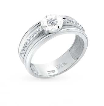 

Gold ring with diamonds sunlight sample 585
