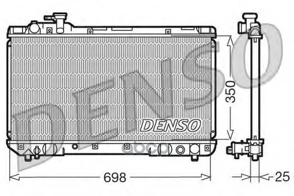Радиатор Охлаждения 698x350x25 Toyota Rav 4 I / Funcruiser(94-00) Denso арт. DRM50020