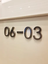 Door-Plate Sign Sticker Number-House Address Abs-Plastic Plaque Hotel 0123456789 Digits