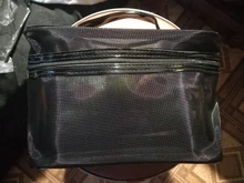1 Uds. De neceser portátil para hombre y mujer, organizador de viaje transparente, a la moda, grande, negro, bolsa de maquillaje