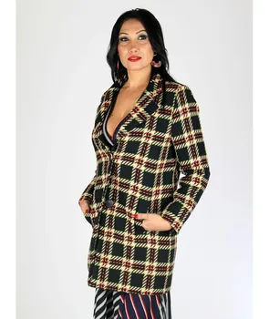 

WRAP BOXES WRAP Long Women Jacket Elegant with Lapels Autumn/winter collection office