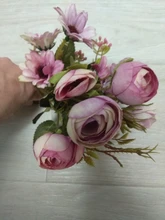Tea Roses Vases Daisy Artificial-Flowers Wedding-Decorative Home-Decoration-Accessories