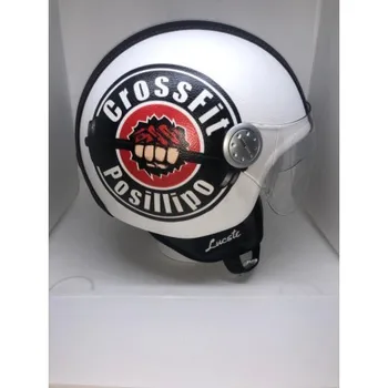 

Helmet Occhialone digital printing on leather