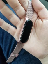 Pulsera de Metal para Xiaomi Mi Band 3, 4, 5, 6, sin tornillo, de acero inoxidable