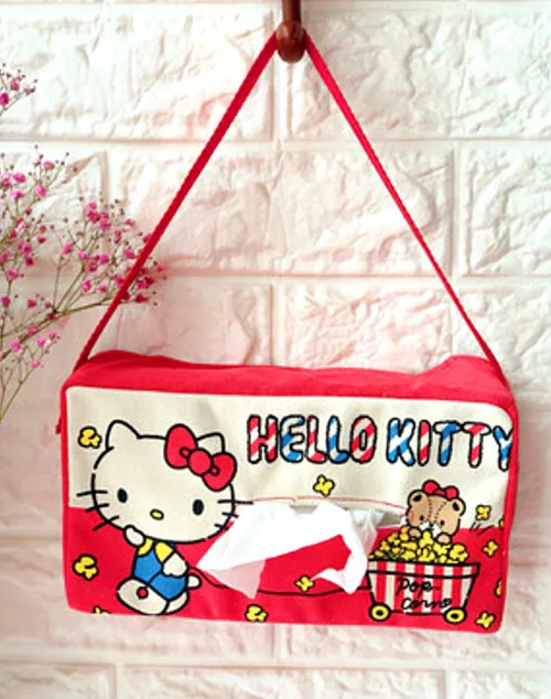 B Hello kitty подвесная коробка для салфеток Салфетка коробка Автомобильная подвесная коробка из ткани для автомобиля аксессуары - Цвет: B