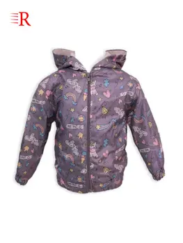 

New Girl Raincoat Jacket Children Full Cotton Baby Boy Waterproof Pattern Unicorn Kid Mother trend autumn lighter umbrella