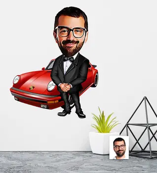 

Personalized Mr Boss Caricature Of Wall Sticker (50x70cm) 1