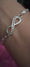 Pulsera Infinity con diamantes de imitación para hombre y mujer, joyería
