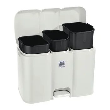 

Pedal Bin Parry Tontarelli 3 Compartments White 40 L (58,5 x 32 x 41,5 cm)