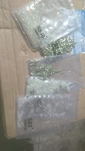 Diamantes de imitación sin adhesivo por calor súper brillantes, cristal AB, parte trasera plana, costura, strass y tela, prendas de vestir, decoraciones de pedrería, SS3-SS50