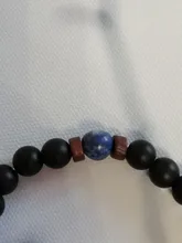 Pulsera de cuentas estilo tibetano para hombre, brazalete de abalorios, piedra de luna, diseño lava, buda, budista, chacras