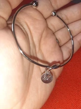 Día de San Valentín regalo para novia hija esposa nombre pulsera con letra inicial regalos de recuerdo de la boda Favor DE PARTIDO