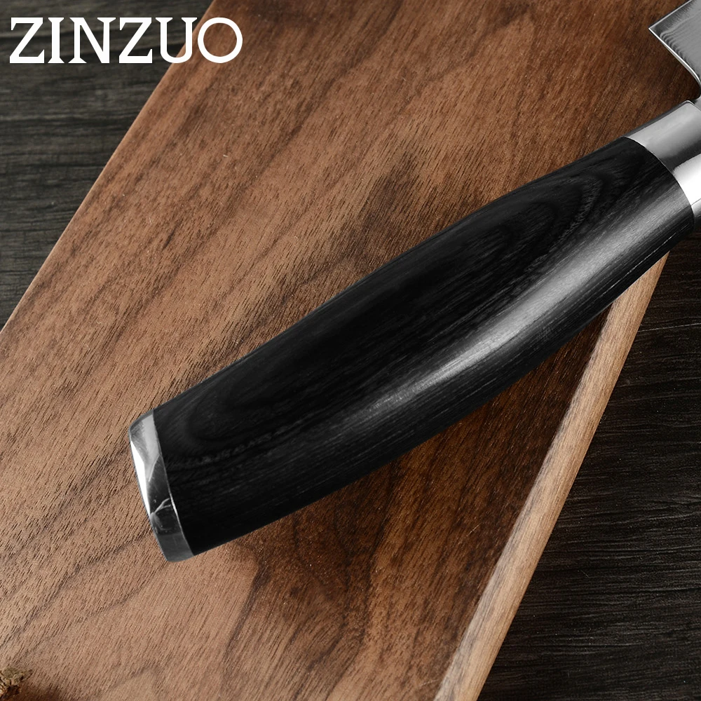 Набор ножей из дамасской стали ZINZUO набор 4 предметов кухонных с Дамасским лезвием