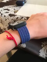 Correa de nailon trenzado para Apple Watch, correa elástica de 44mm, 40mm, 42mm y 38mm, serie iWatch 3, 4, 5, SE, 6