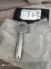 Cabezal de ducha de doble cara, regadera de doble función, ahorro de agua, redondo, ABS, cromado, de mano de alta presión