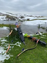 Arco recurvo tradicional para tiro al aire libre, arco de caza 30-50lbs, potente laminado para caza