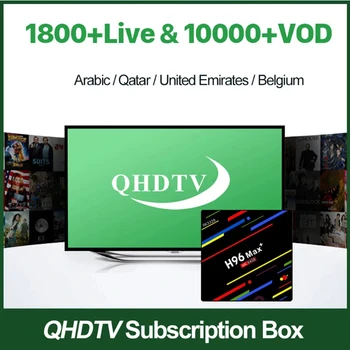 

RK3318 TV Box Android 9.0 4G 64G H96 MAX PLUS IPTV QHDTV 1 Year 1800 Channels IPTV Arabic Europe 4K Smart Box IPTV