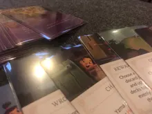 Fundas de cartas para juego de mesa mágico, Protector de cartas de póker, Tarot, tres reinos, 65mm, 90mm, 100 unids/lote