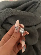 2020 Corazón en forma de anillos de cristal para la joyería de las mujeres plateado Zircon anillo de boda para mujeres bisutería Femme Anillos De Compromiso mujer nueva