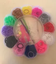 Bracelet Loom Toys Rubber-Bands Gift Diy Girl Kids Children 600pcs Gum-Make Colorful