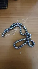Natural Cultured Freshwater Pearl Peacock Grey 5-10mm Near round Loose Beads