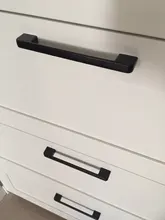Drawer Pulls Hardware Knobs Furniture-Handle FING KK Kitchen Black Aluminum Door American-Style