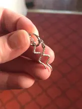 ANENJERY-pendientes de aro de Plata de Ley 925 para hombre y mujer, joyería de Animal dorado y plateado, S-E1386