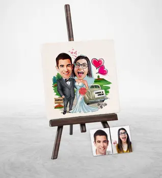 

Personalized Maried Cartoon Şovaleli Natural Stone-1