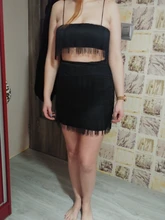 Tobinoone 2021 nuevo mujeres verano borla elegante vestido Club vestido de fiesta Sexy hombro embellecido con borlas Mini vestido