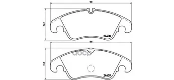 

Brake disc pads front. Ford Focus II (da _ HCP) 07/04-09/12 Brembo art. p24074