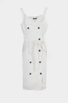

Trendyol Belted Button Collar Detail Dress TWOSS20EL2595
