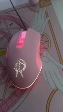 Ratón óptico retroiluminado de color rosa para ordenador, Mouse silencioso con cable, moda Sailor Moon, 2400DPI