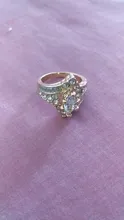 Clásico de lujo blanco Oval anillo de oro CZ propuesta de matrimonio de las mujeres bien regalo de la joyería de moda de fiesta de novia anillo de compromiso
