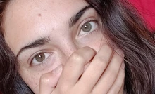 MOONZI marrón avellana anual lentes de contacto de color para los ojos pequeña belleza alumno 2 unids/par grado de miopía receta