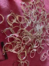 Ganchos para pendientes de plata de ley 100, accesorios de cuentas DIY, ganchos de pendientes de cierre de palanca componentes de racores, 925 Uds.