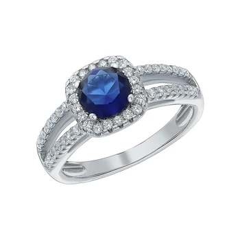 

Silver ring with zirconium, sieve and cubic zirconium sunlight sample 925