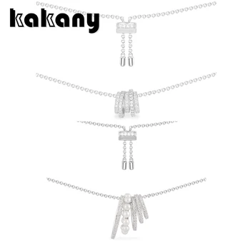 

Kakany 2020 High-quality White Adjustable Necklace With Pearl Fashion Geometric Circle Pendant Elegant Wedding Party Jewelry