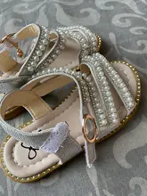 Sandalias de princesa con diamantes de imitación para niñas pequeñas, zapatos de verano, a la moda
