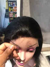 Puromi 13x1 4x1 medio de malla con división pelucas brasileñas no Remy pelucas de cabello humano T parte de encaje peluca 10-28 pulgadas Pre arrancado