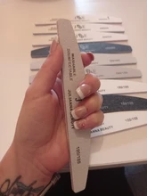 10 Uds lima De uñas profesional, 100, 150, 180, 240 Grit uñas De Gel De limas De uñas y lija estilo Luna acrílico UÑAS De ARTE
