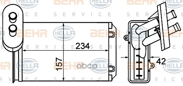 Теплообменник Hella 8fh351001611 HELLA арт. 8FH351001611