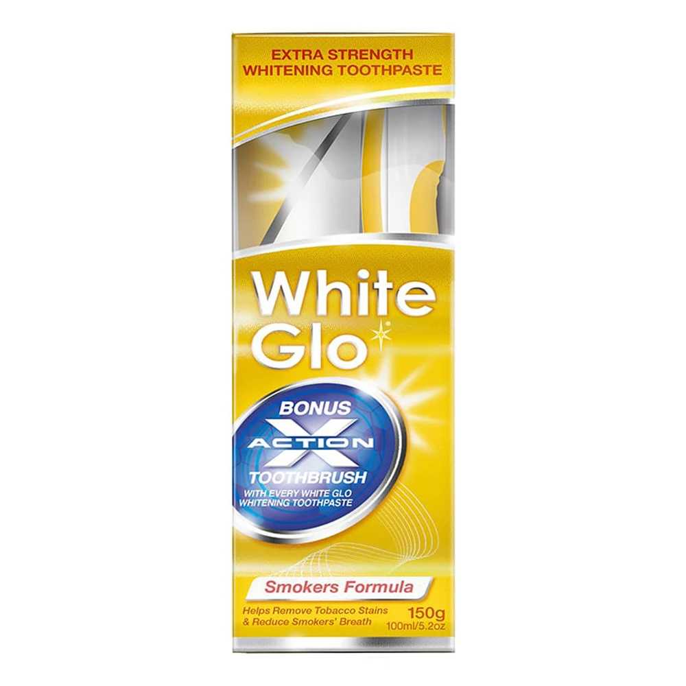 Dentifricio Sbiancante Formula Glo Smoker Bianco 150 Gr-Regalo Spazzolino Da Denti