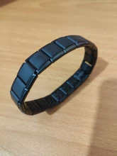 New Stainless Steel Black Germanium Magnetic Chain Link Bracelet for Women Men Health