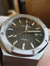 CADISEN 42MM relojes hombres mecánico automático NH35A reloj azul hombres 100M impermeable de la marca de lujo de negocios casuales reloj de pulsera