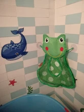 Baño juguetes para niños y bebés ordenado de almacenamiento de bolsa de ventosa baño bañera muñeca colgando bolsa baño cesta de juguete bolsa de red de almacenaje juguete de agua