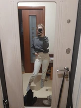 White Jeans Denim Pants High-Waist Woman Spring-Meters Loose Nine Ankle