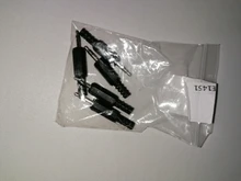 5 unids/lote conector de auriculares de 3,5mm macho conector de audio de dos canales 3,5 Mm con carcasa de plástico negro tamaño 5x0,9 cm