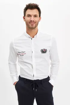 

DeFacto Man Long Sleeve Shirt Men's Summer Smart Casual Top Shirts Men's White Shirts Men's shirt -N6363AZ20SM