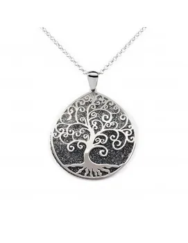 

Necklace Silver Tree of Life pendant background Diamond Gray