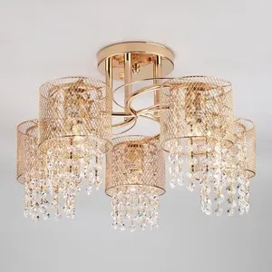 

Ceiling chandelier eurosvet 30137/5 gold